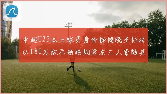 中超U23本土球员身价榜揭晓王钰栋以180万欧元领跑铜梁龙三人紧随其后